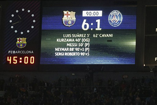İşte Barcelona - Paris Saint Germain maçından en güzel kareler...
