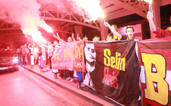 Galatasaray'a Ankara'da coşkulu karşılama!