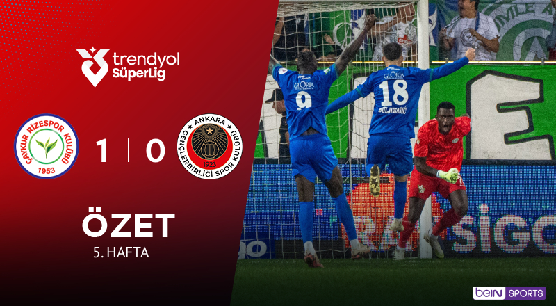 Çaykur Rizespor 1-0 Gençlerbirliği Maç Özeti