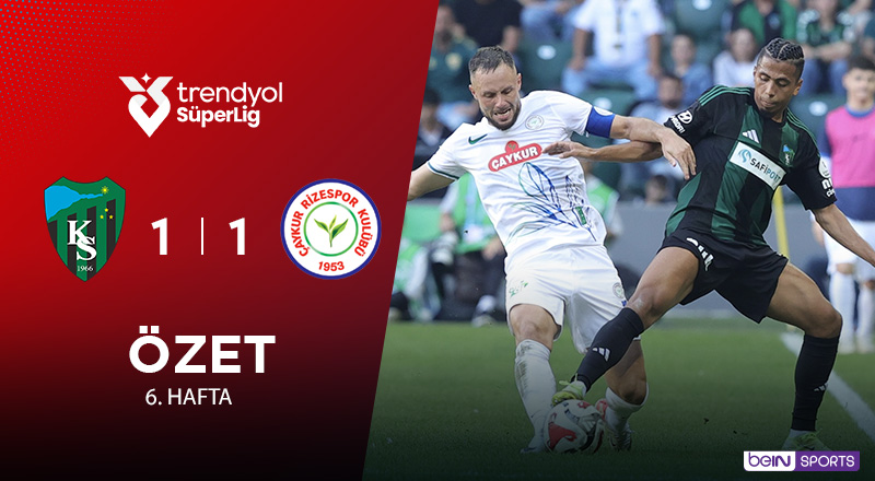 Kocaelispor 1-1 Çaykur Rizespor Maç Özeti