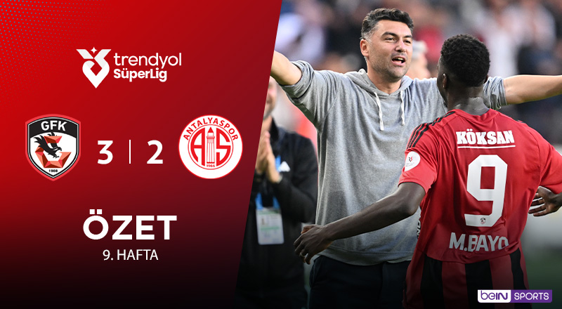 Gaziantep FK 3-2 Hesap.com Antalyaspor Maç Özeti