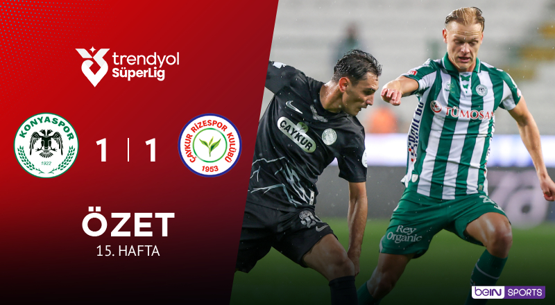 Tümosan Konyaspor 1-1 Çaykur Rizespor Maç Özeti